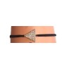 Bracelet cordon – Triangle doré pavé de zirconiums