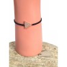 Bracelet cordon – Triangle doré pavé de zirconiums