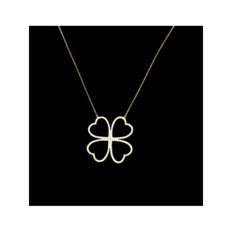 Collier avec pendentif trèfle GM