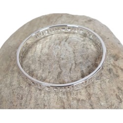 Bracelet jonc ajouré « LA VIE C’EST DU BONHEUR » - FY Faucogney