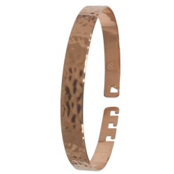 Bracelet jonc réglable martelé – L’Avare by Olivier Lafond