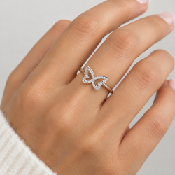 Bague Papillon Argent 925...