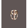 Bague métal doré – symbole Peace and Love - FY Faucogney
