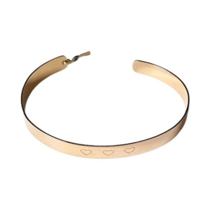 Bracelet jonc "3 cœurs" - Bijoux Ley Nat