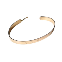 Bracelet jonc "3 cœurs" - Bijoux Ley Nat