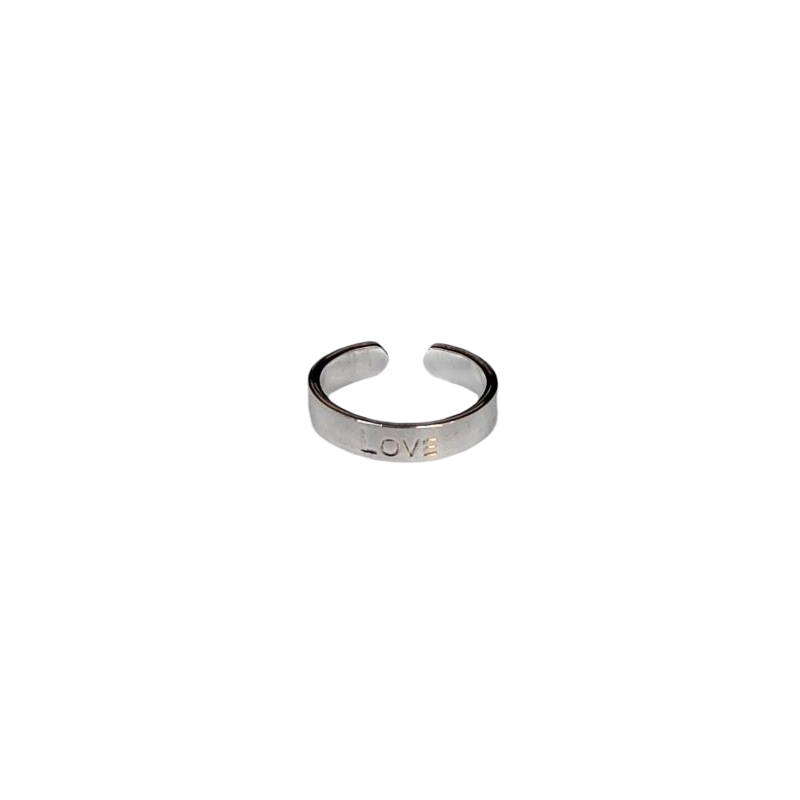 Bague ajustable LOVE – Acier inoxydable - Brin d'Amour