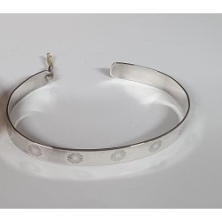 Bracelet jonc argenté "Soleils" - Bijoux Ley Nat