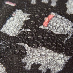 Sac week-end pliable noir "Scottish Blanc" Eco Chic