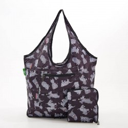 Sac week-end pliable noir "Scottish Blanc" Eco Chic