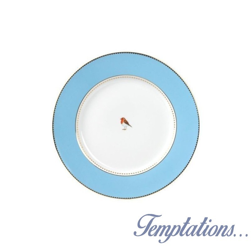 Assiette plate Pip Studio Love Birds bleue 26,5cm