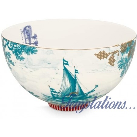 BOL PIP STUDIO HÉRITAGE BATEAU VERT D'EAU - 18CM