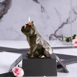 Bougie Bulldog ORIGAMI Brass Candellana