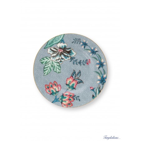 Assiette petit four -Flower Festival bleu clair  Pip Studio