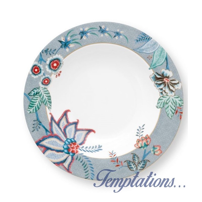 Assiette creuse -Flower Festival - bleu clair -Pip Studio