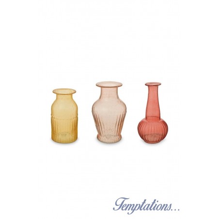 Set de 3 vases en verres Rose -S- Pip Studio