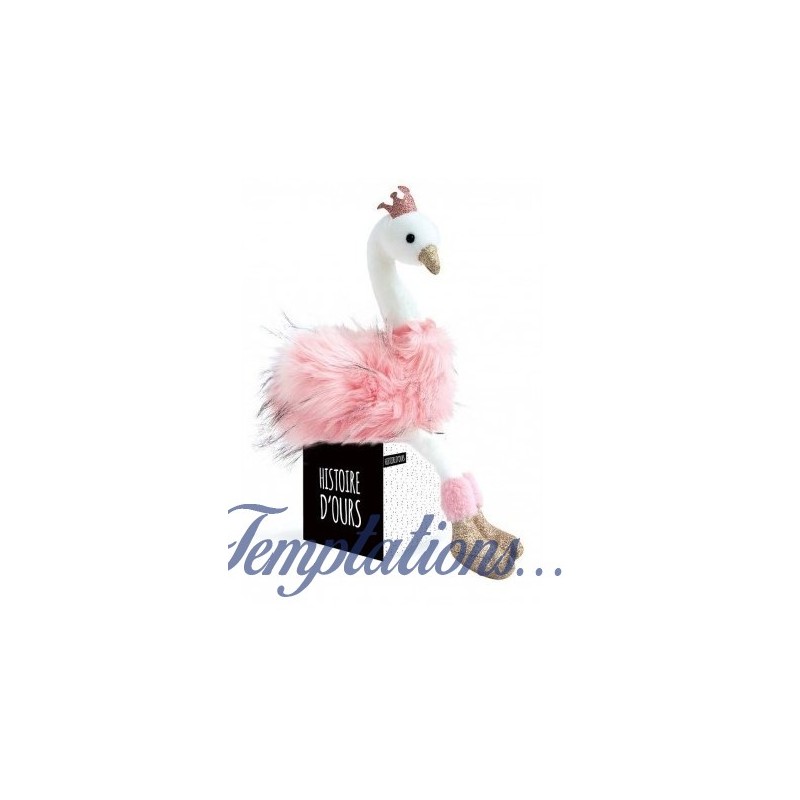 Peluche Cygne rose - Histoire d’ours 45 cm