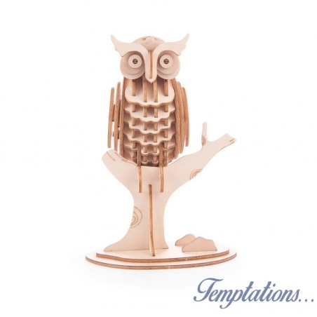 Puzzle en bois 3D Hibou Kikkerland.