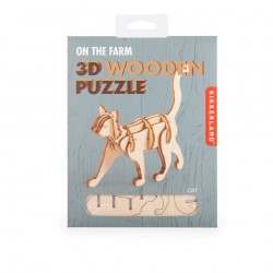 Puzzle en bois 3D Chat Kikkerland.