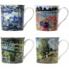 Set 4 mugs en porcelaine Claude Monet de 300ml