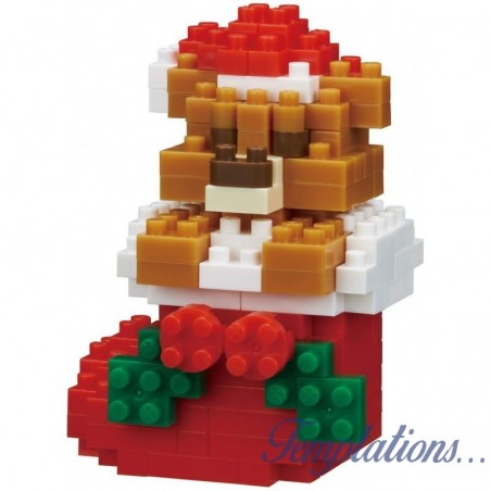 NanoBlock Teddy Bear avec hotte de noel