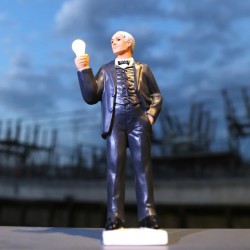 Figurine solaire Thomas A. Edison