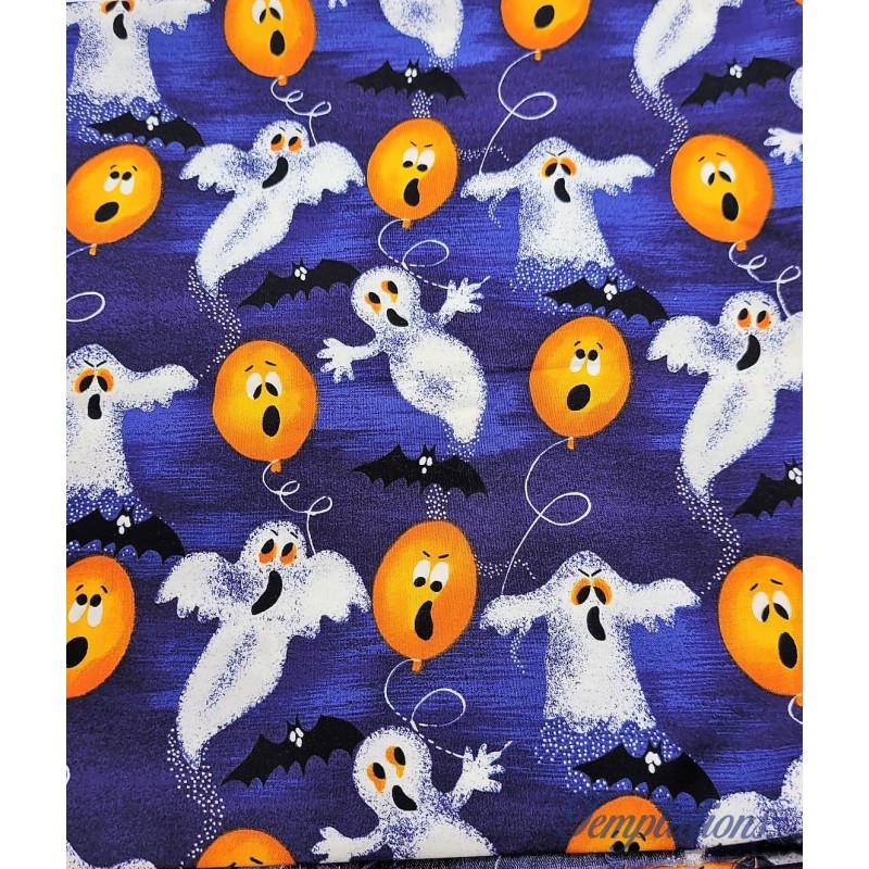 Coupon de tissu halloween avec fantômes