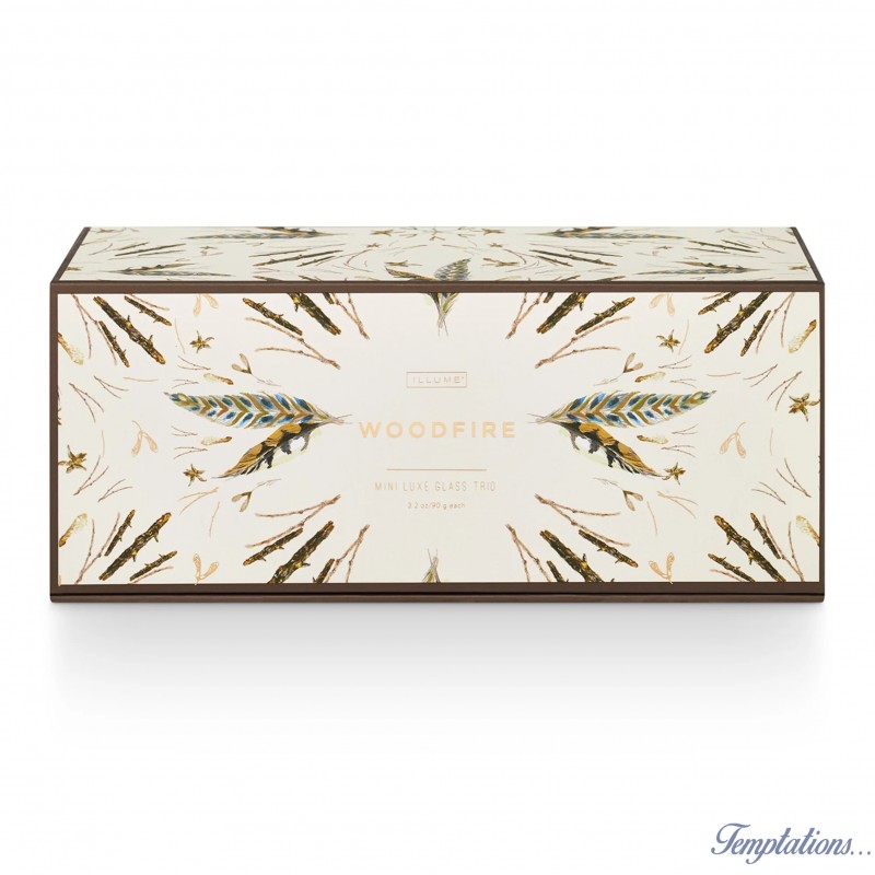 Coffret 3 bougies parfumées Woodfire - ILLUME