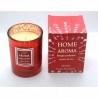 Bougie parfumée Ambre et Lis Home Aroma rouge