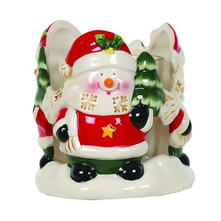 Photophore 3 bonhommes de neige - Village Candle