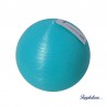 Bougie boule 10cm soie Turquoise