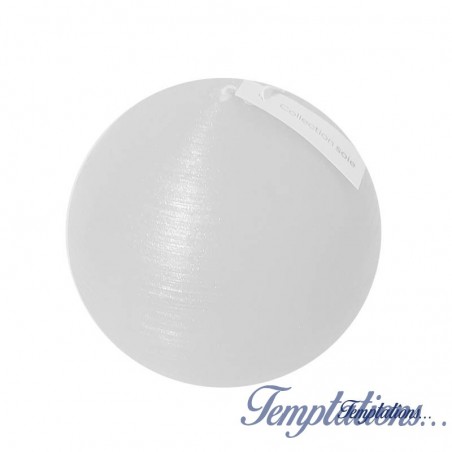 Bougie boule 6cm soie Blanc Perle