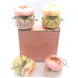 Coffret rose 4 baby boules à parfumer – Atelier Catherine Masson