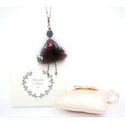 Collier Mini Starlette Bordeaux