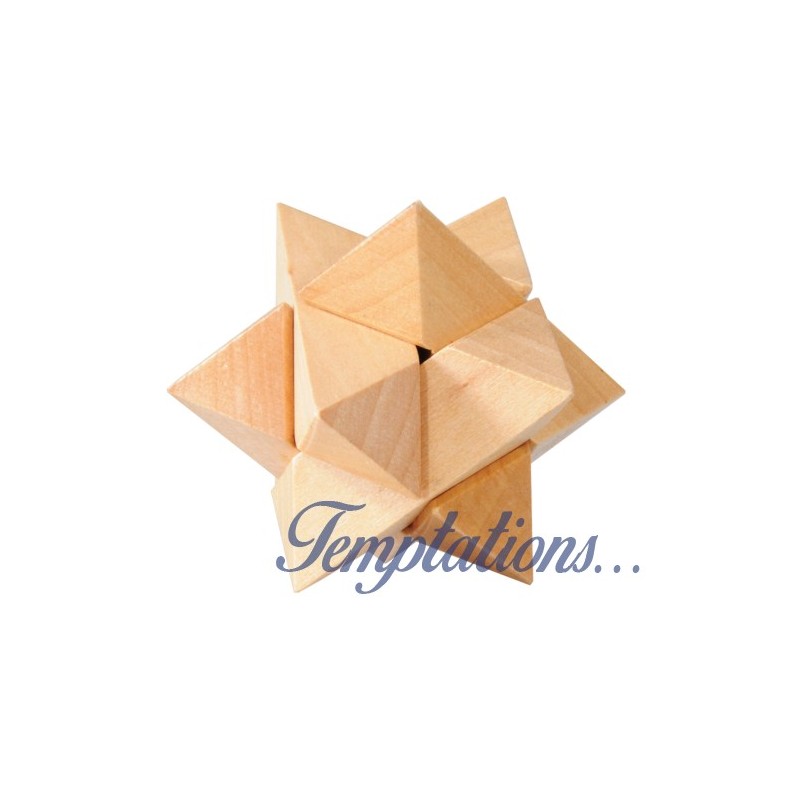 Mini Puzzle 3D en bois « etoile»