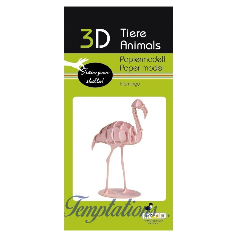 Maquette 3D en papier – Flamant rose