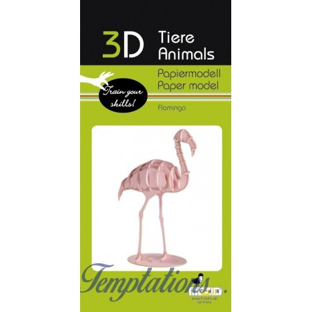 Maquette 3D en papier – Flamant rose