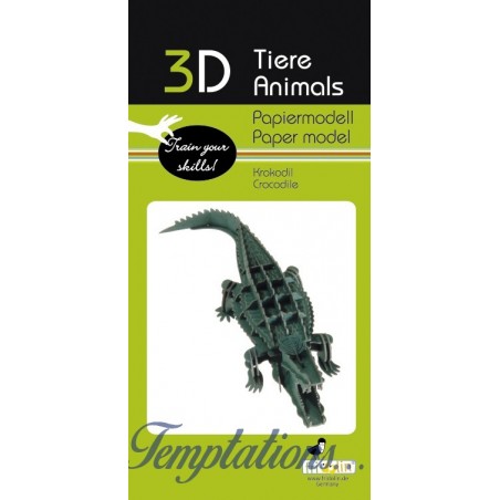 Maquette 3D en papier – Crocodile